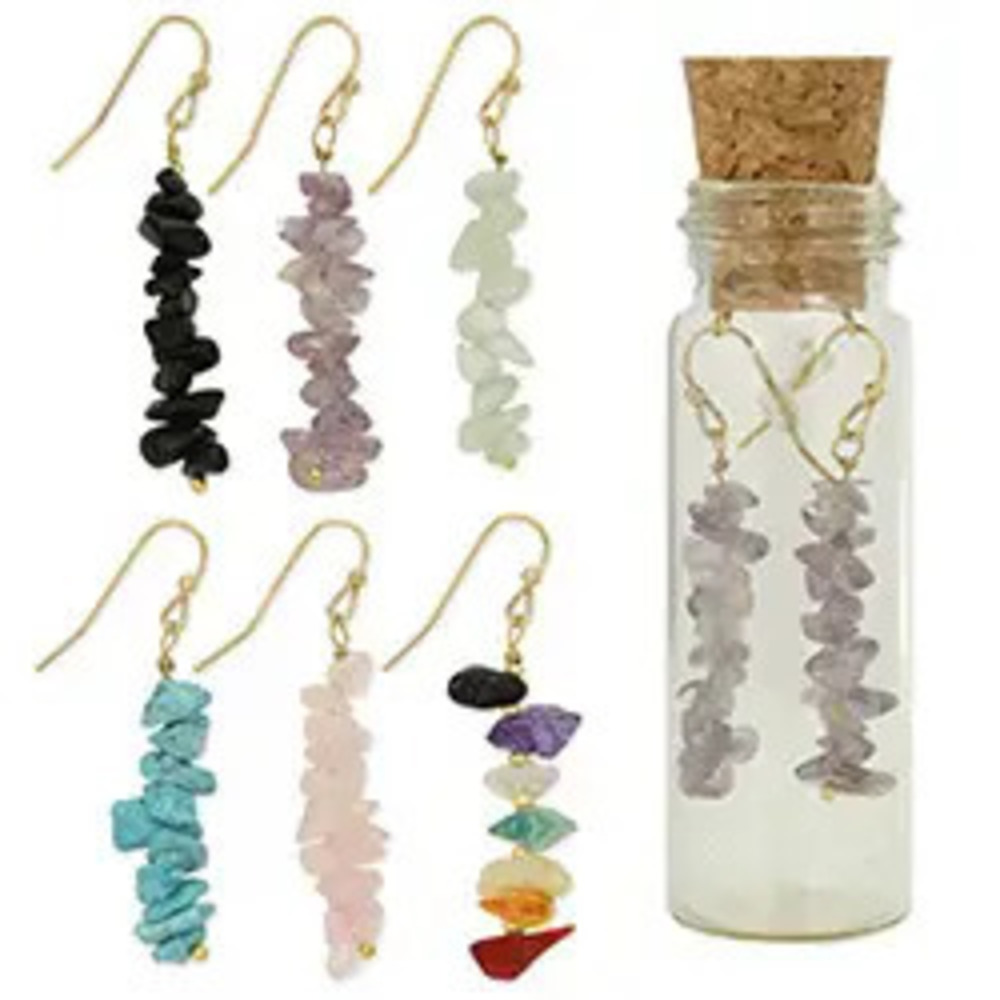 E1301 | MULTI STONE Bottled Treasures Chip Earrings
